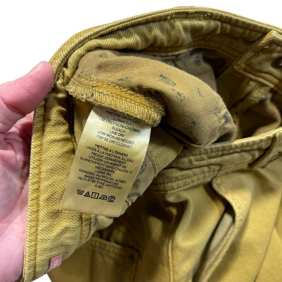 Pilcro By Anthropologie Yellow Low-Rise Column Flared Pants Women’s Size 29 Tall - Picture 6 of 9